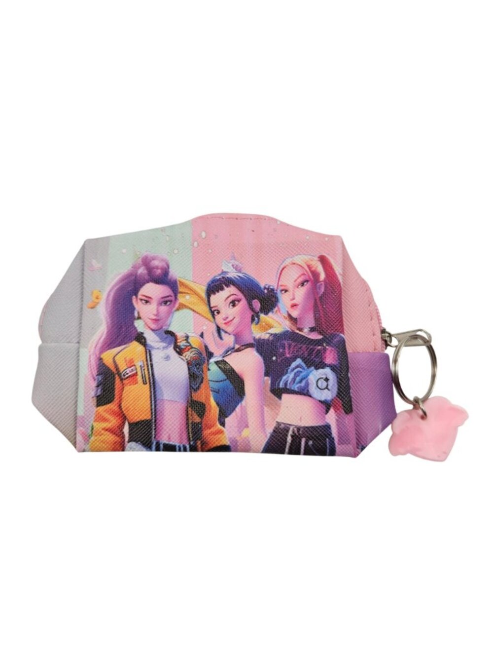 Kpop Demon Hunter Coin Purse Set of 12 Heart Charm Pastel Change Pouch NWOT - Picture 9 of 10